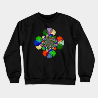 Fun Green Red Blue Gold Geo Infinity Shape Crewneck Sweatshirt